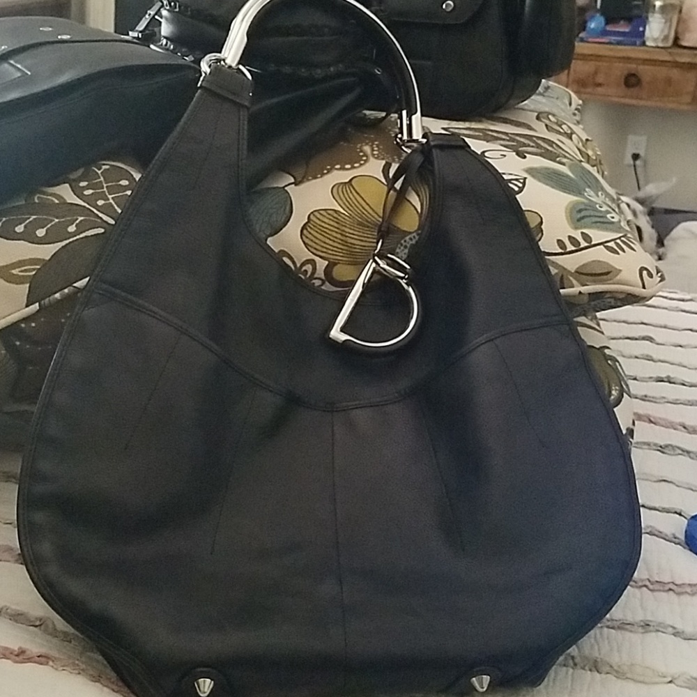 ❤❤❤DIOR 61 Black Leather Hobo Bag